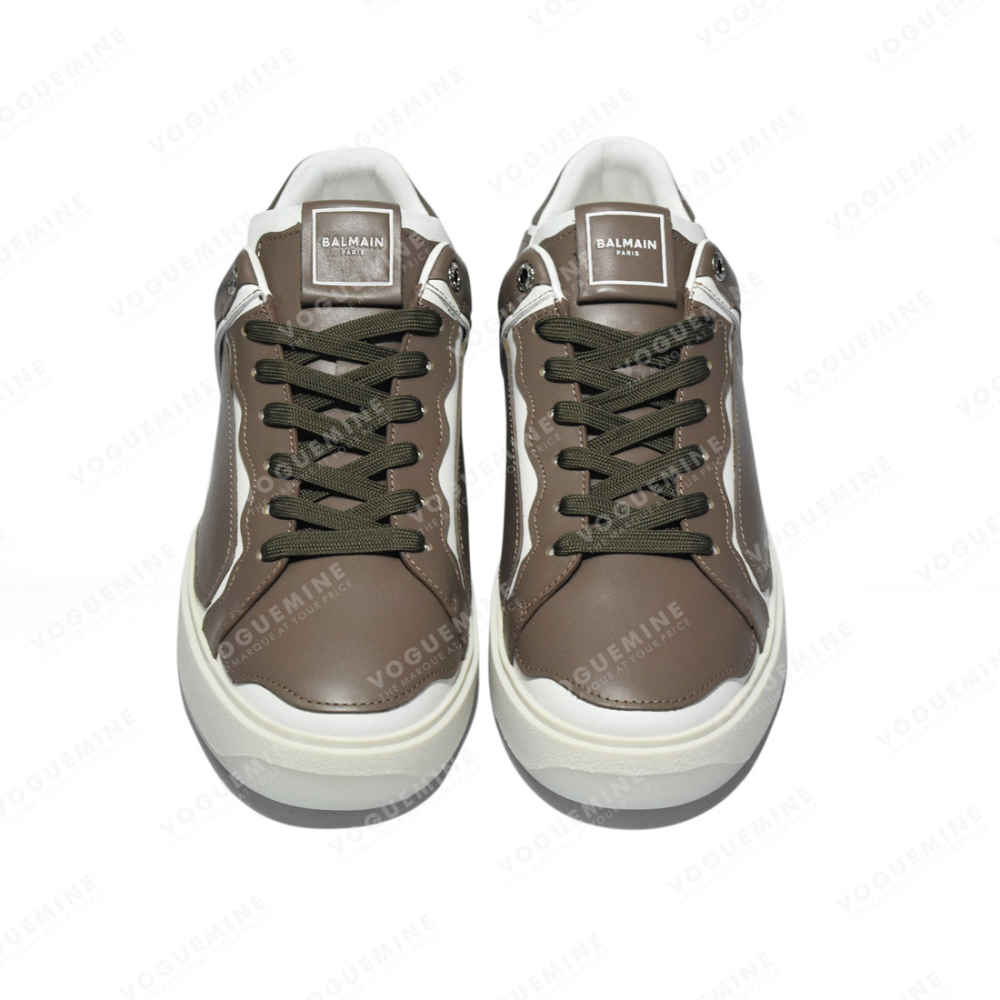 Balmain Paris Brown & White Premium Quality Sneakers-thumb-3