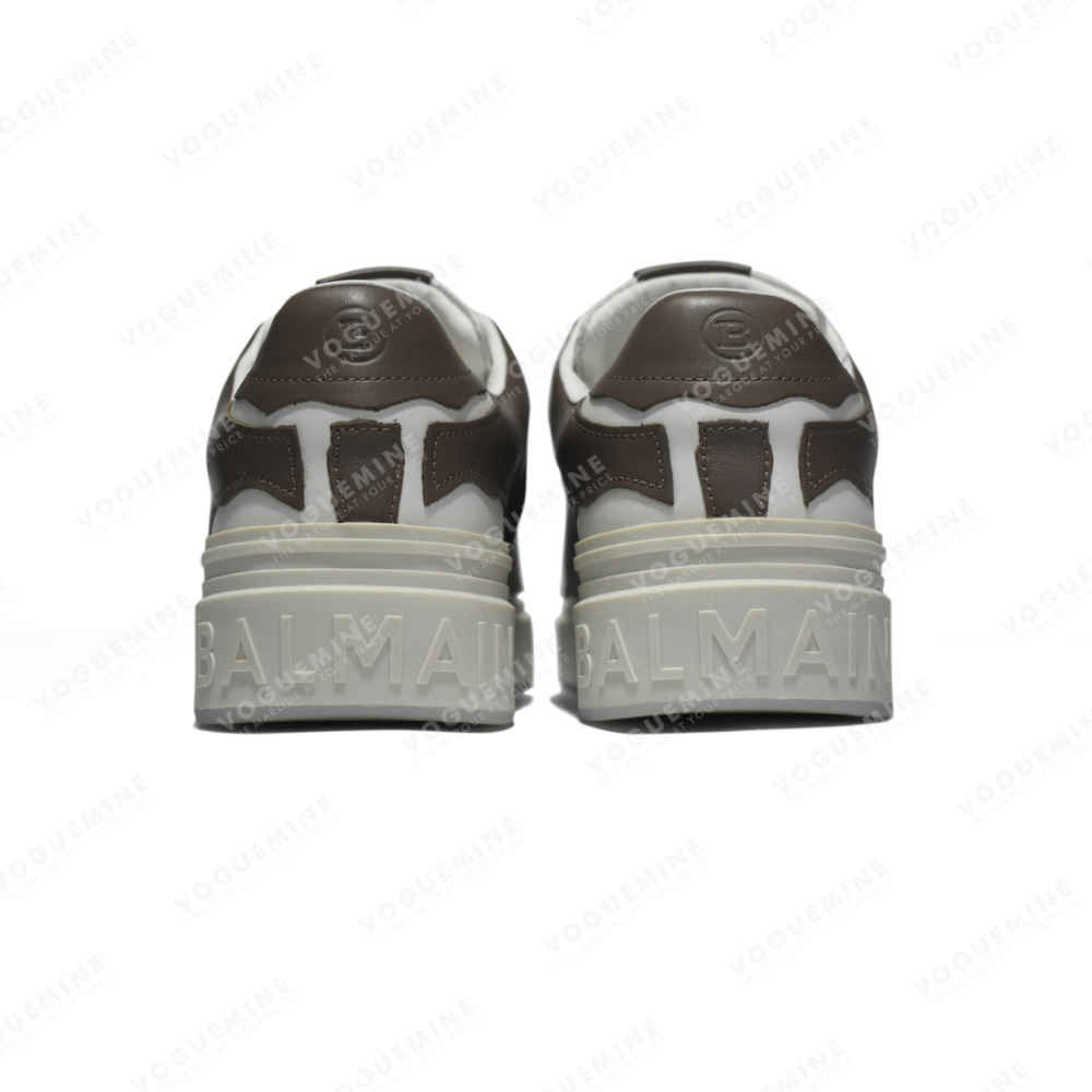Balmain Paris Brown & White Premium Quality Sneakers-thumb-4