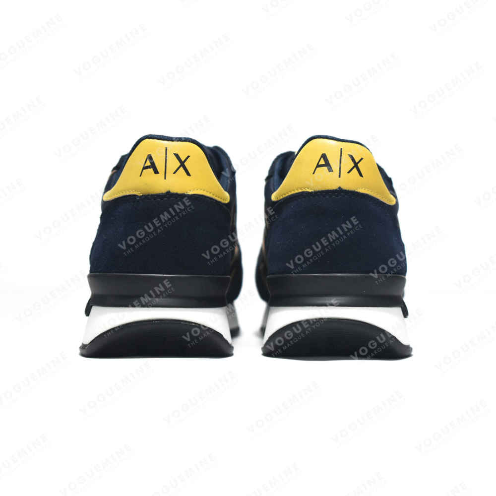 Armani Exchange Blue & Yellow Premium Quality Sneakers-4