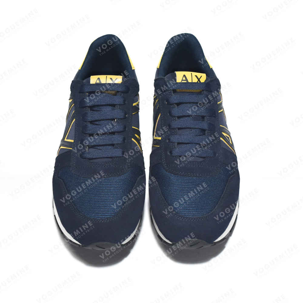 Armani Exchange Blue & Yellow Premium Quality Sneakers-3