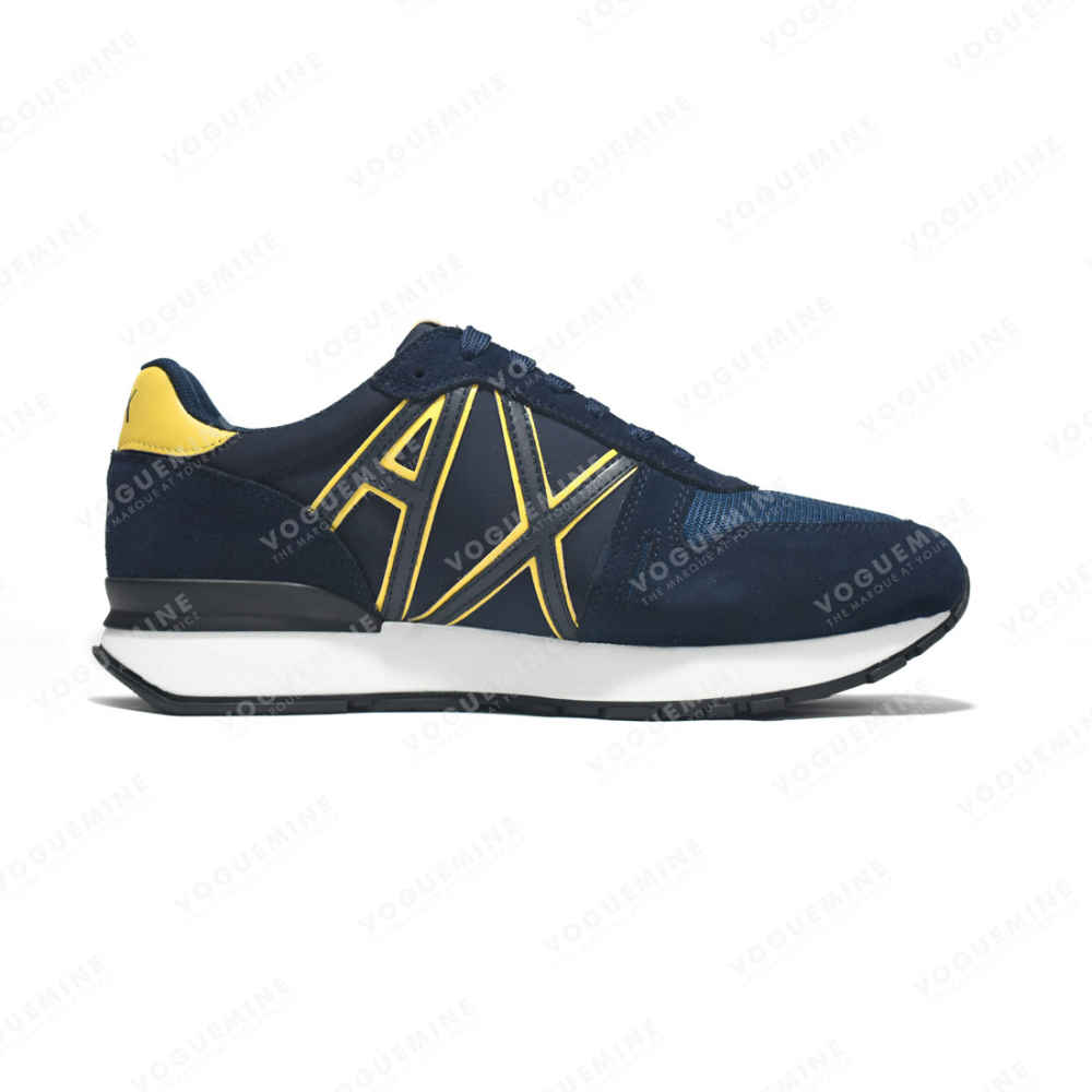 Armani Exchange Blue & Yellow Premium Quality Sneakers-1