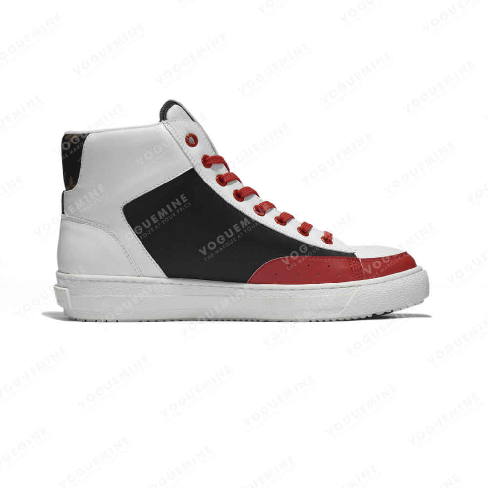 Louis Vuitton White & Red Premium Quality Sneakers-1