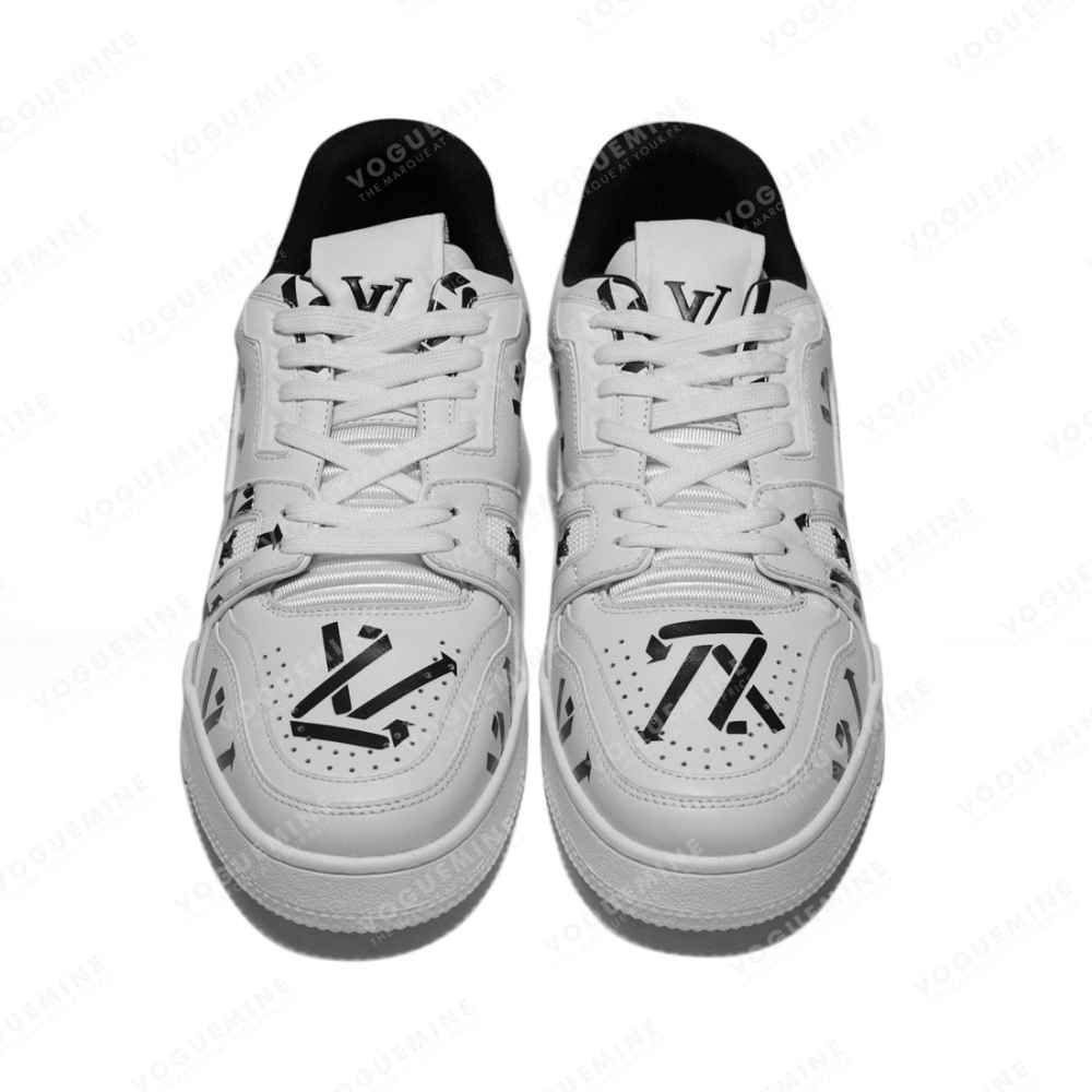 Louis Vuitton Black & White Premium Quality Sneakers-thumb-2