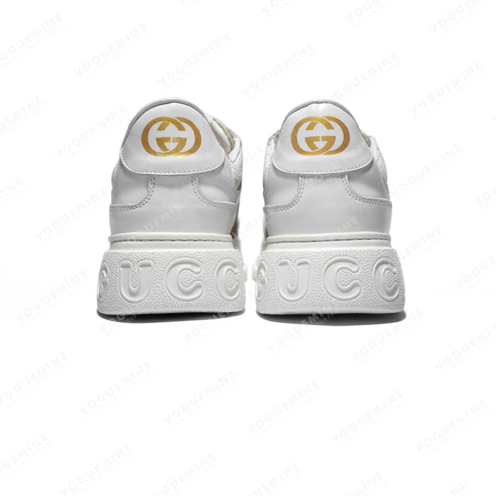 Gucci White & Orange Premium Quality Sneakers-thumb-4