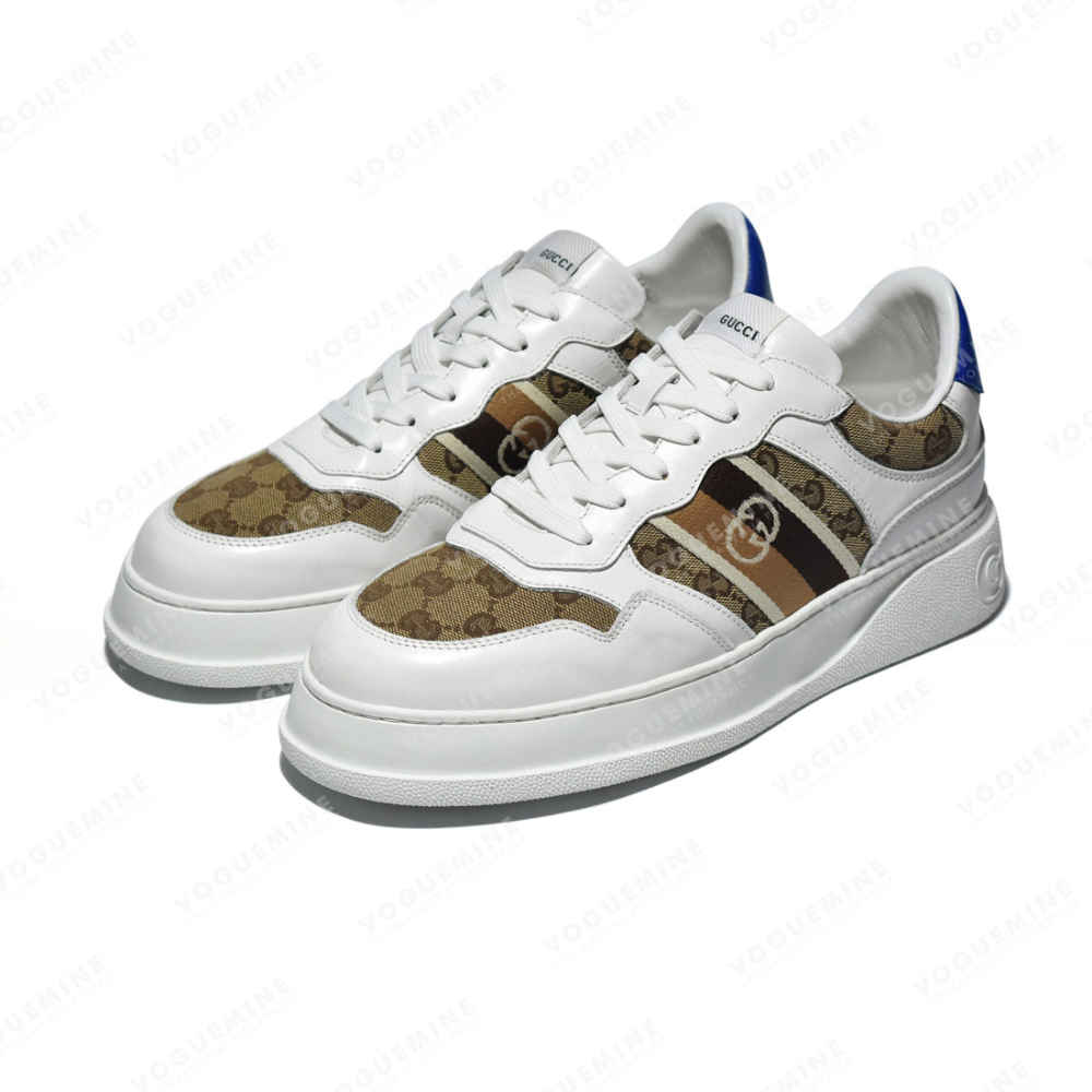 Gucci White & Brown Premium Quality Sneakers-2
