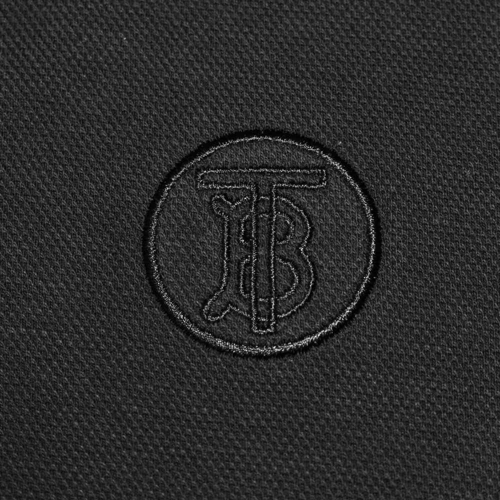 Burberry TB Embroidery Black Authentic Polo T-shirt-3