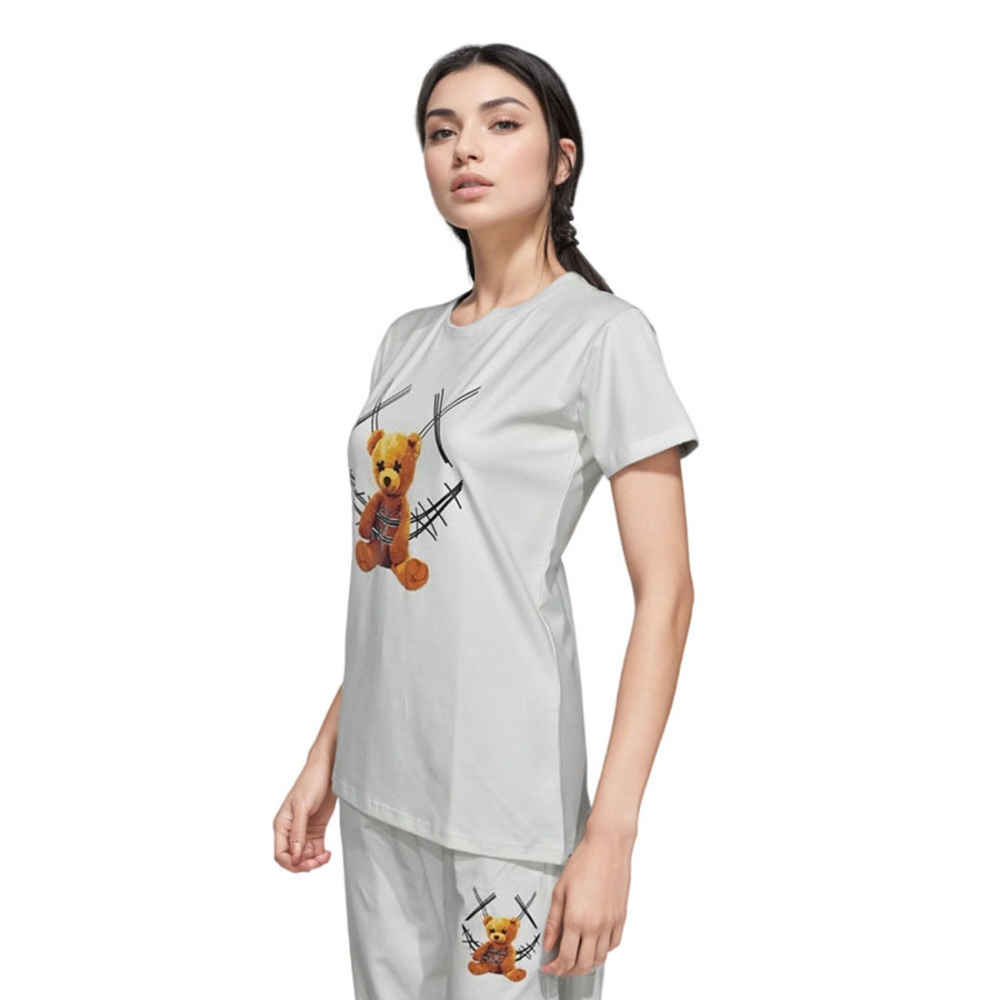 Moschino Bear Print White Premium Co-ord Set-thumb-0