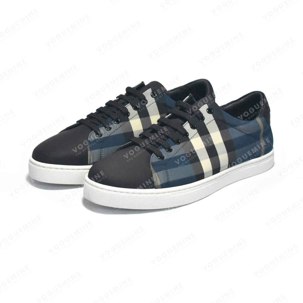 Burberry Blue Vintage Check Premium Sneakers-2