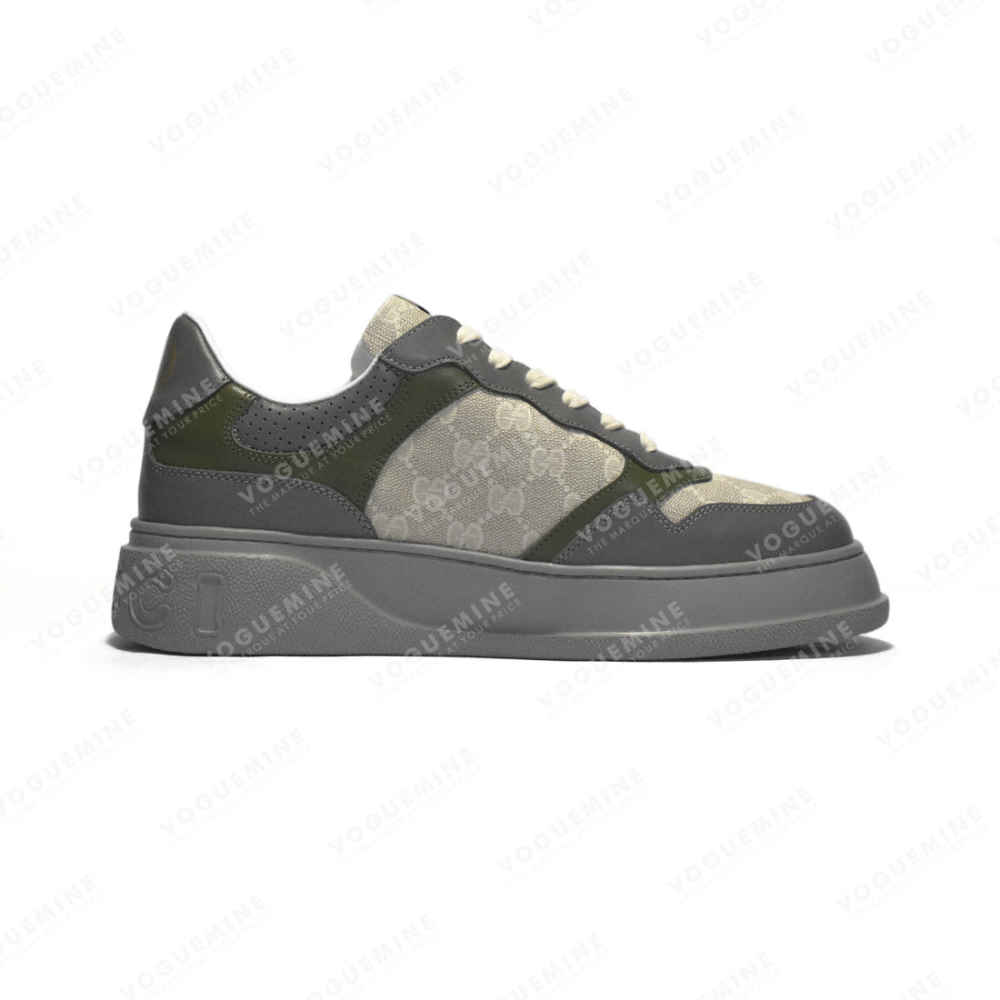 Gucci Grey & Green Premium Quality Sneakers-thumb-1