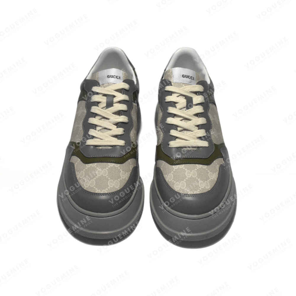 Gucci Grey & Green Premium Quality Sneakers-thumb-3