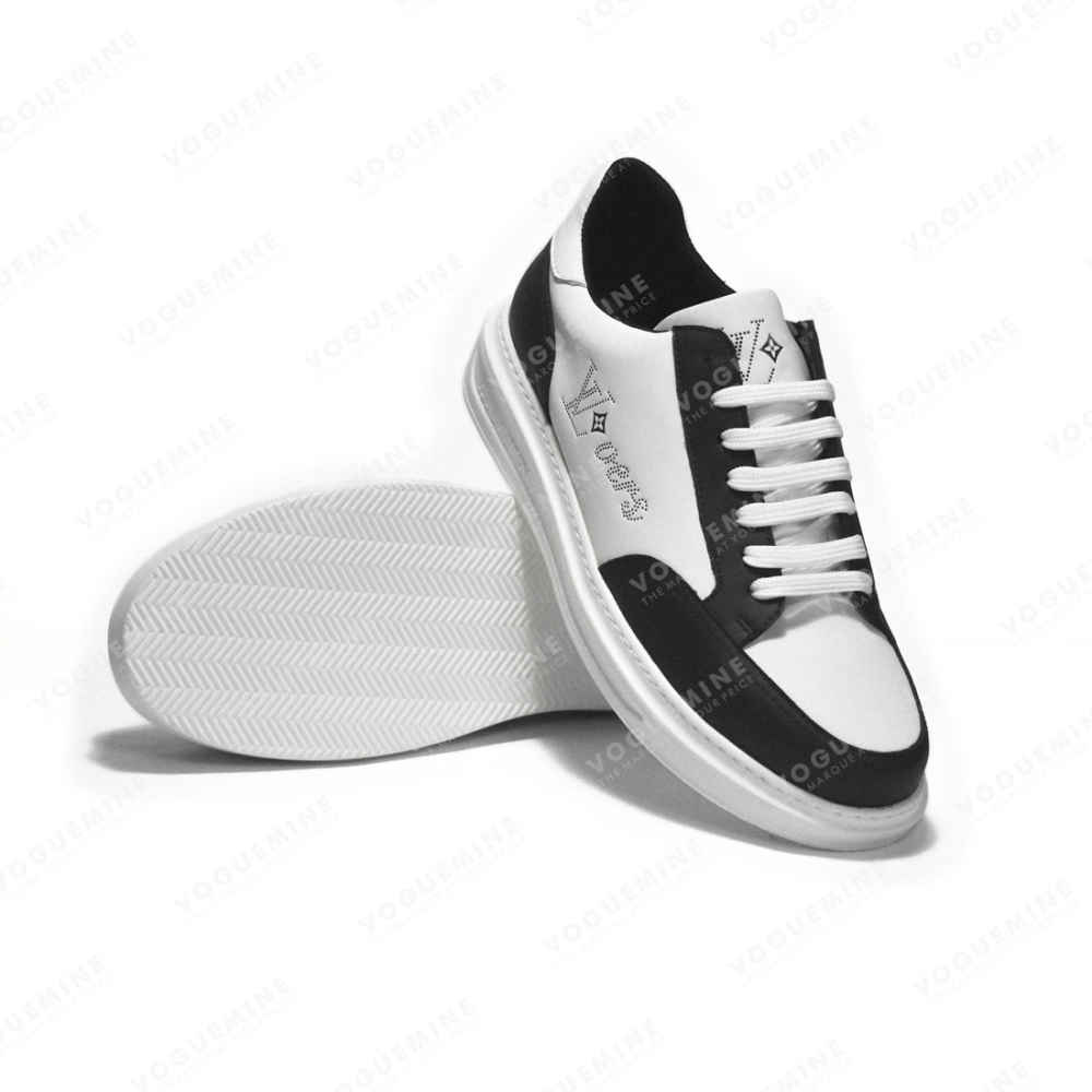 Louis Vuitton White & Black Premium Quality Sneakers-5