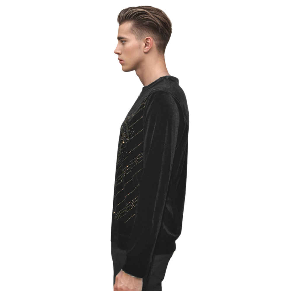 Velvet High End Black Quality Sweatshirt-2