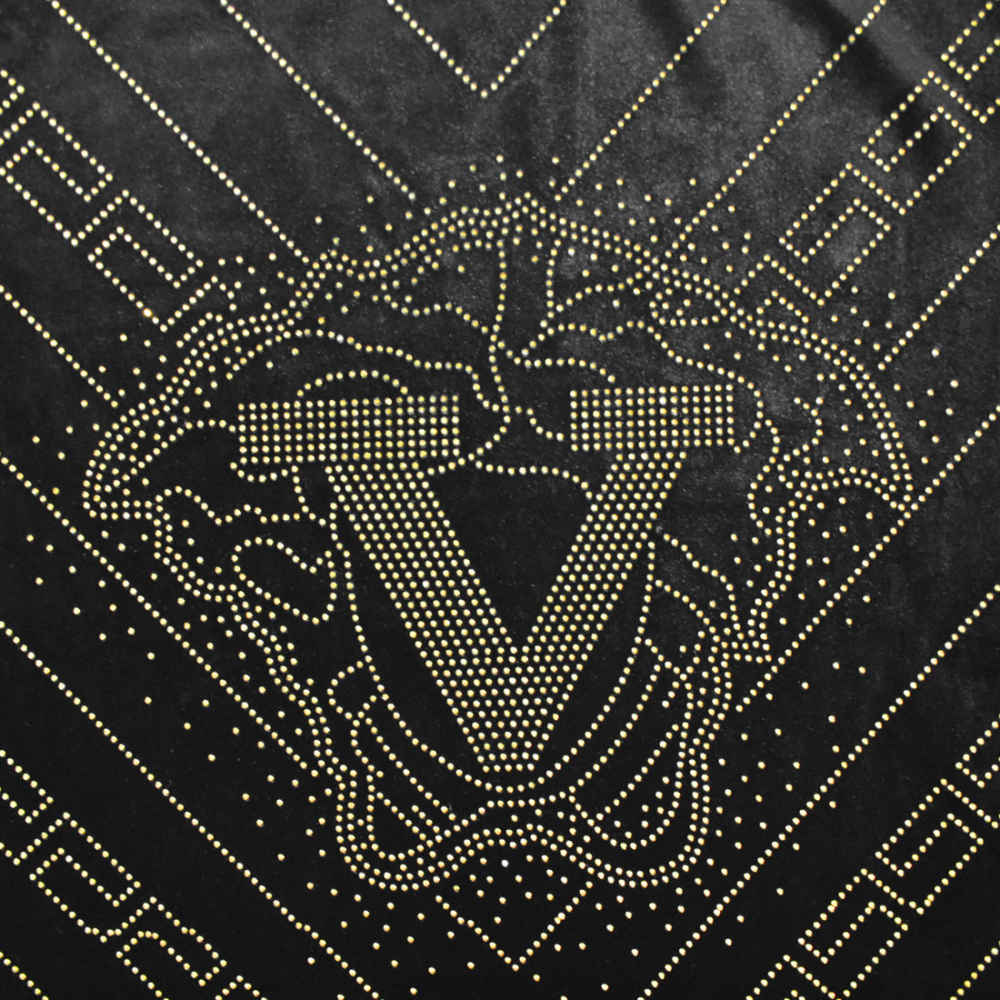 Velvet High End Black Quality Sweatshirt-3