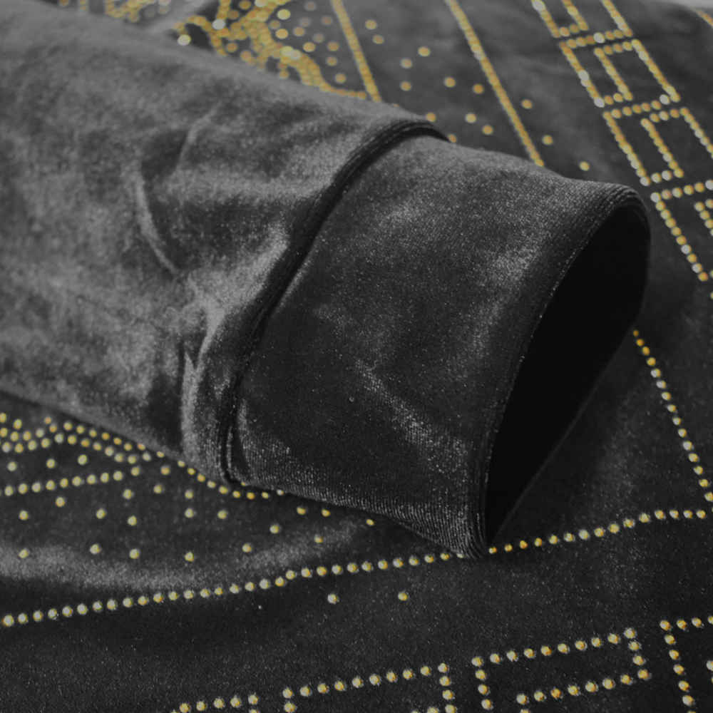 Velvet High End Black Quality Sweatshirt-5