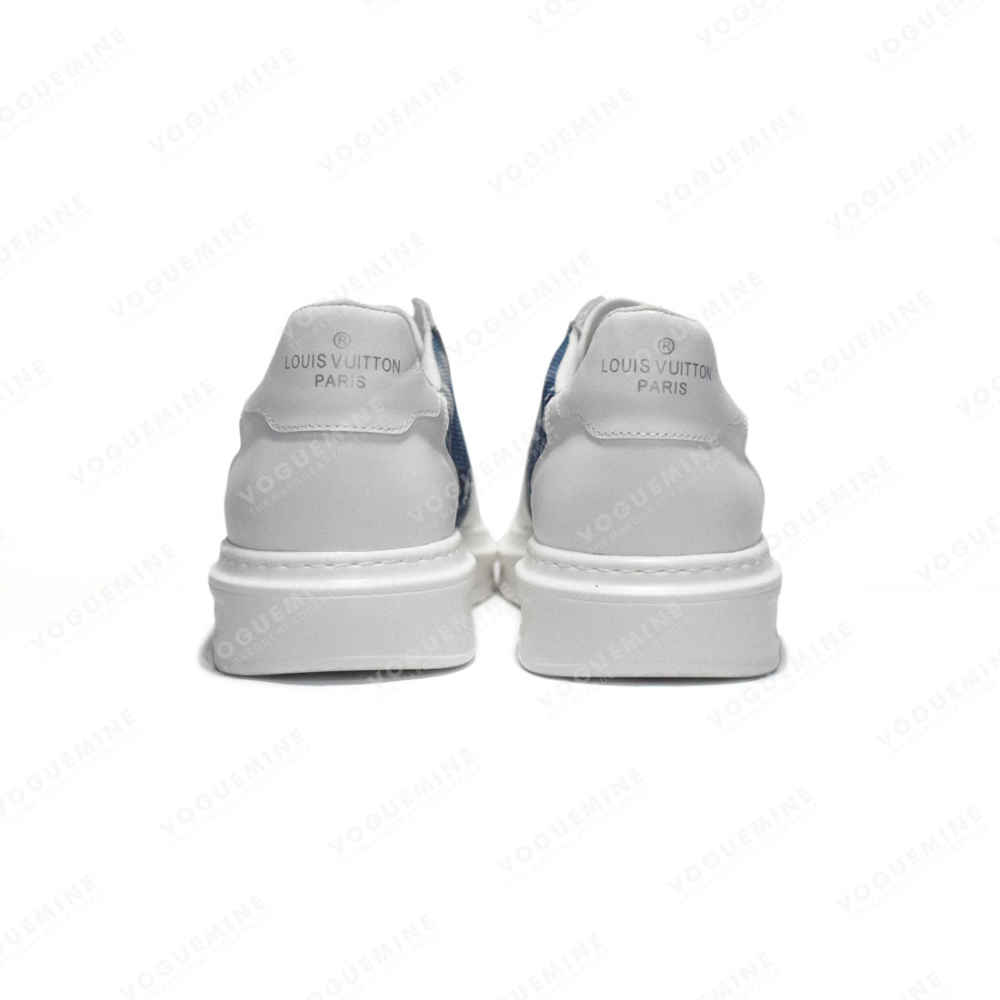 Louis Vuitton White & Blue Premium Quality Sneakers-4