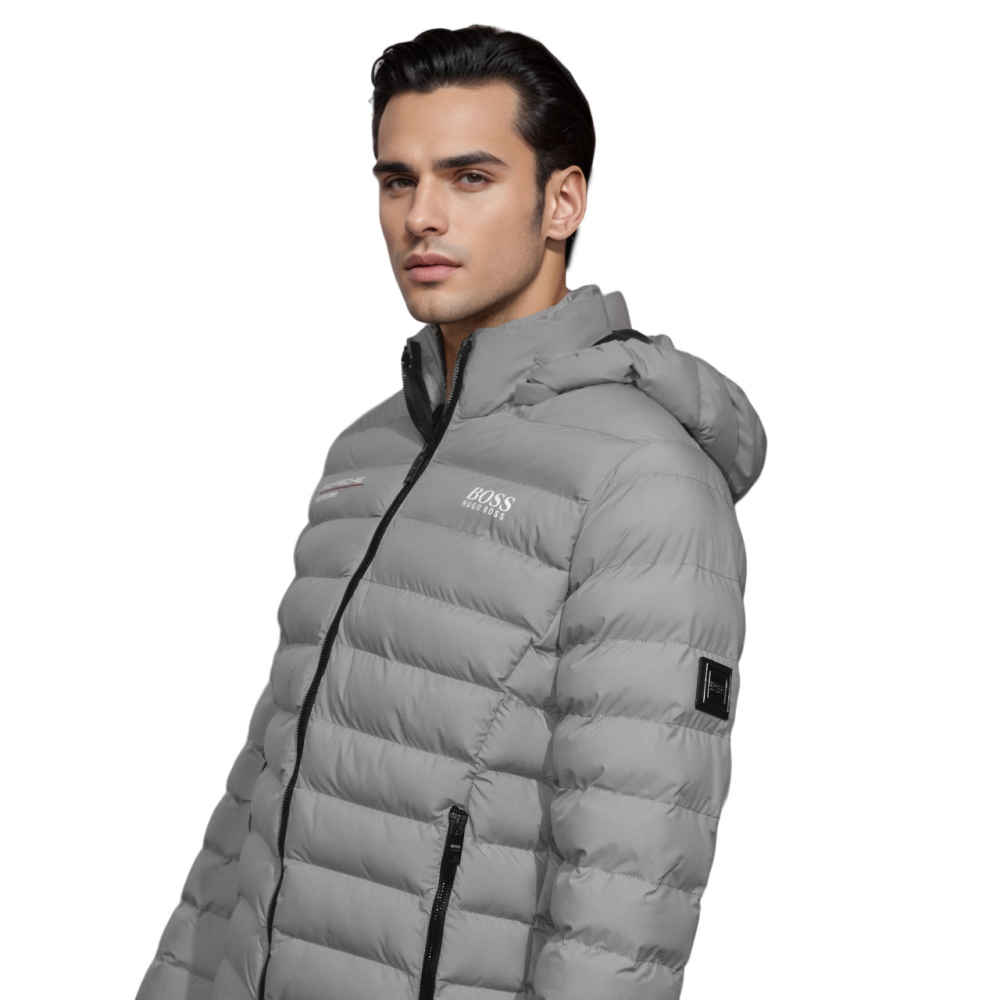 Boss Grey Premium Quality Jacket-thumb-0