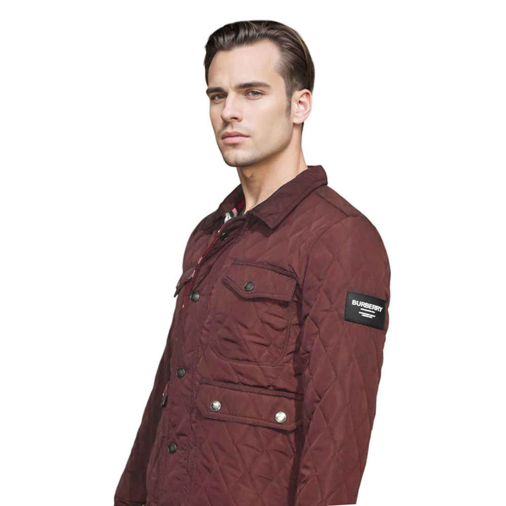 Burberry Wine Premium Quality Jacket-thumb-0