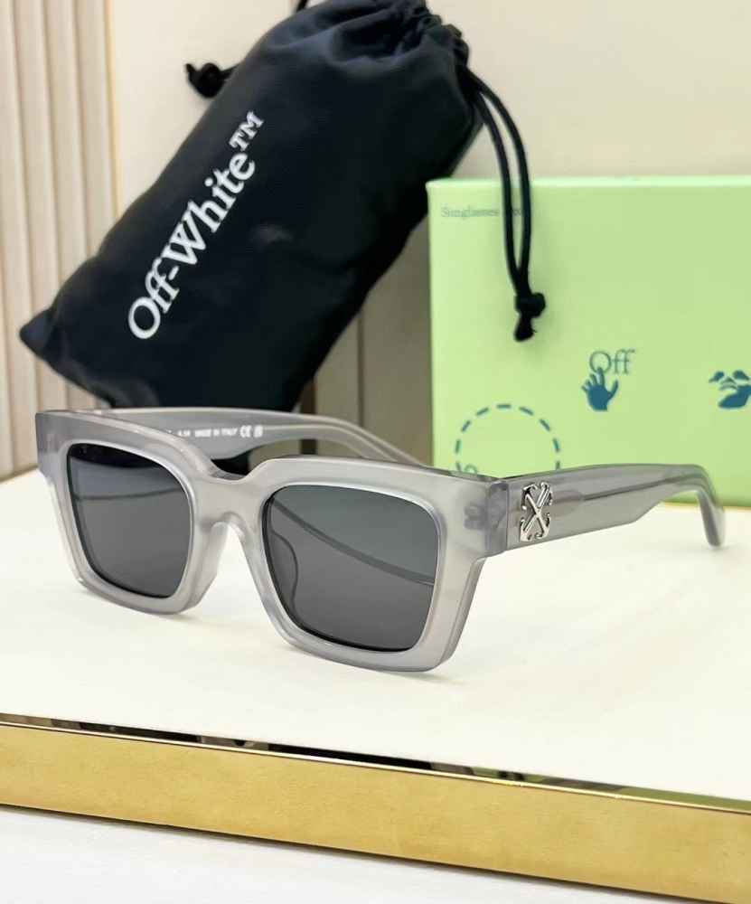 Off-White Grey Luxury Sunglasses-thumb-0