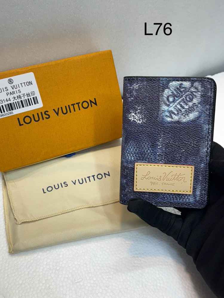 Louis Vuitton Navy Blue Premium Pocket Organiser Wallet-thumb-0