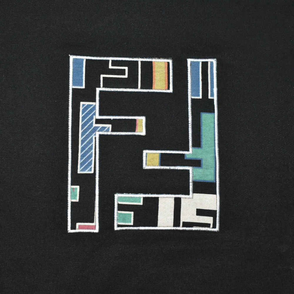 Fendi Print Black High-End Quality Kids Co-Ord Set-1