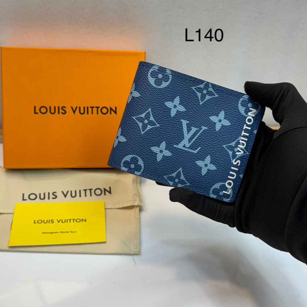Louis Vuitton Blue Premium Compact Wallet-thumb-0