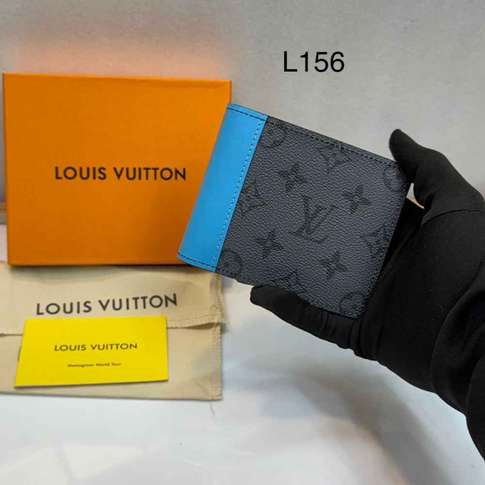 Louis Vuitton Blue Premium Compact Wallet-thumb-0