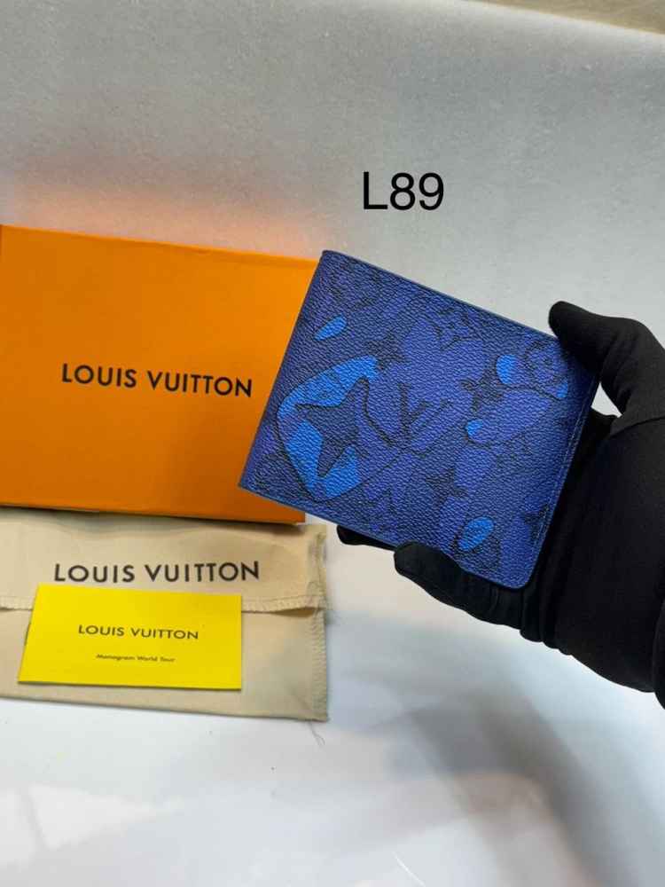Louis Vuitton Blue Premium Compact Wallet-thumb-0