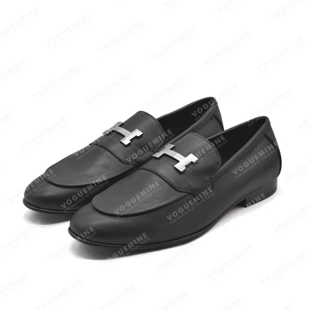 Hermes Black Premium Quality Loafers-thumb-0