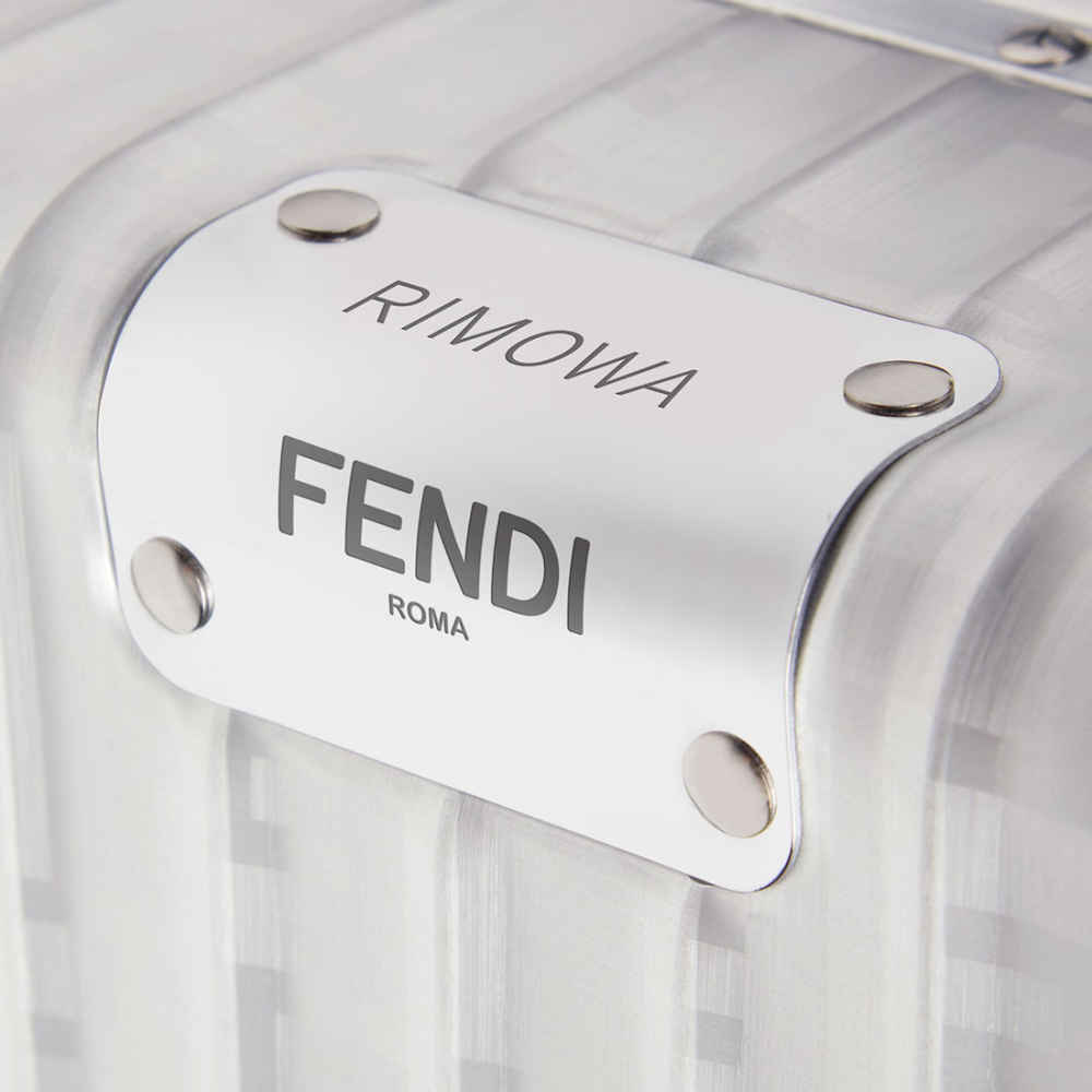 Fendi & Rimowa Grey Premium Cabin Trolley Bag-thumb-3