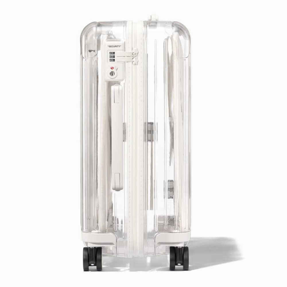 Off White & Rimowa Transparent Premium Cabin Trolley Bag-thumb-3