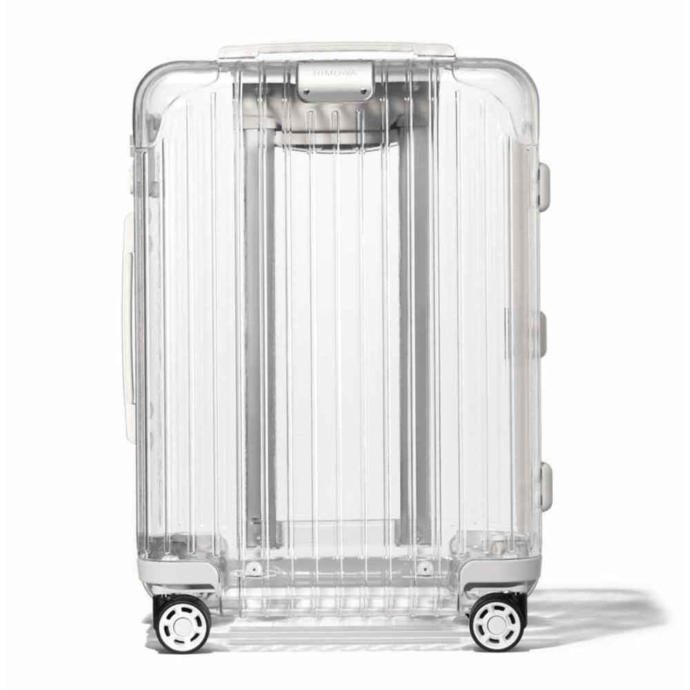 Off White & Rimowa Transparent Premium Cabin Trolley Bag-thumb-0