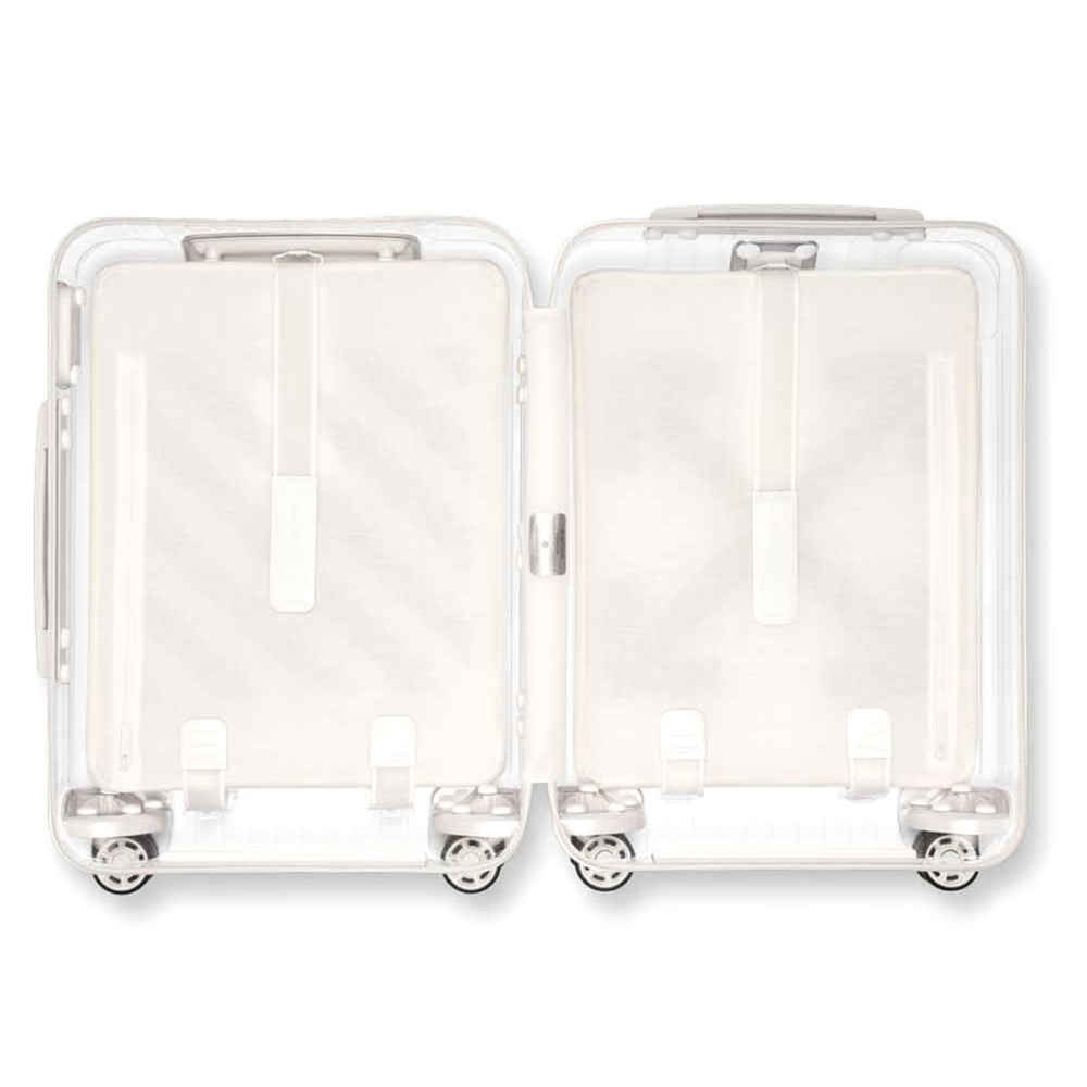 Off White & Rimowa Transparent Premium Cabin Trolley Bag-thumb-4