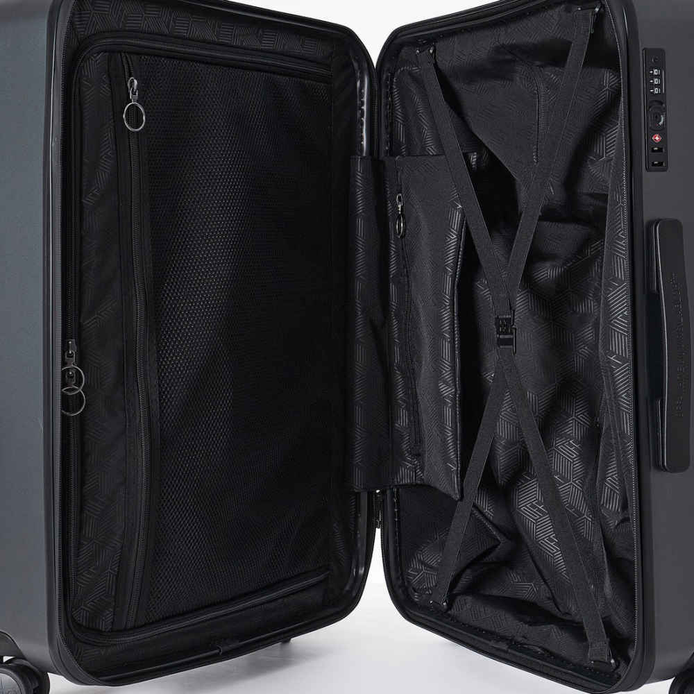 Off White & Rimowa Dark Grey Premium Cabin Trolley Bag-thumb-3