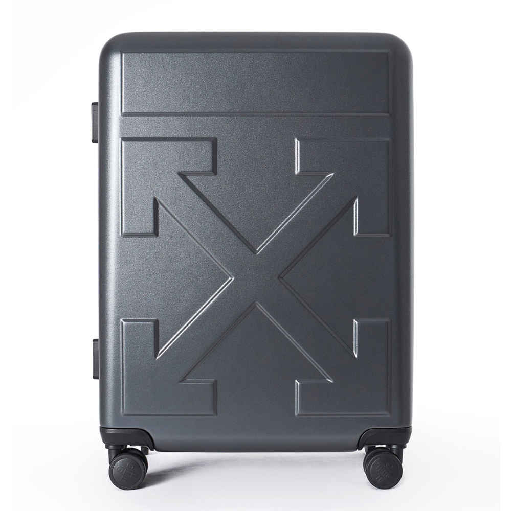 Off White & Rimowa Dark Grey Premium Cabin Trolley Bag-thumb-0