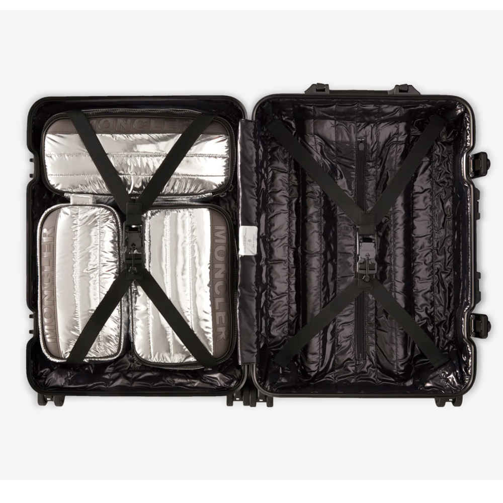 Moncler & Rimowa Silver Premium Cabin Trolley Bag-4