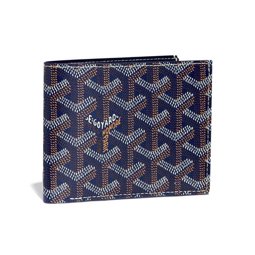 Goyard Navy Blue Premium Compact Wallet-thumb-0