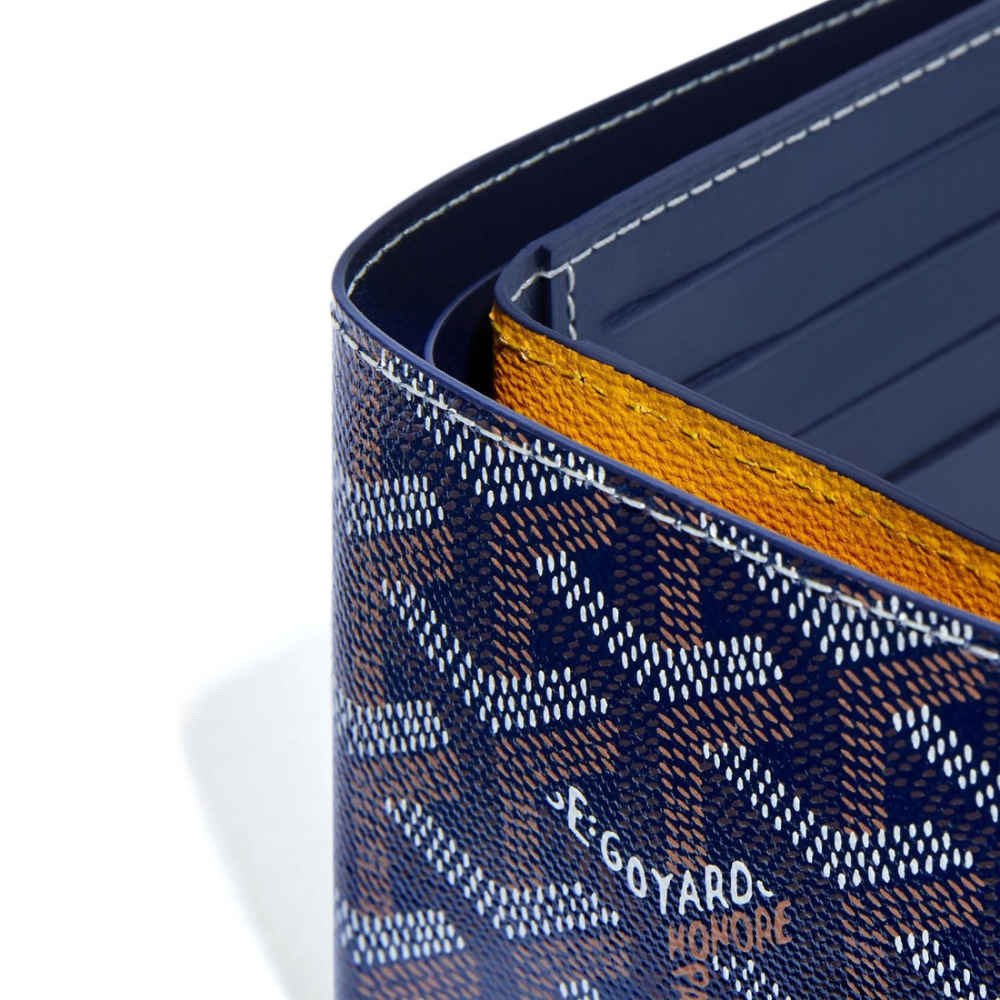 Goyard Navy Blue Premium Compact Wallet-thumb-2