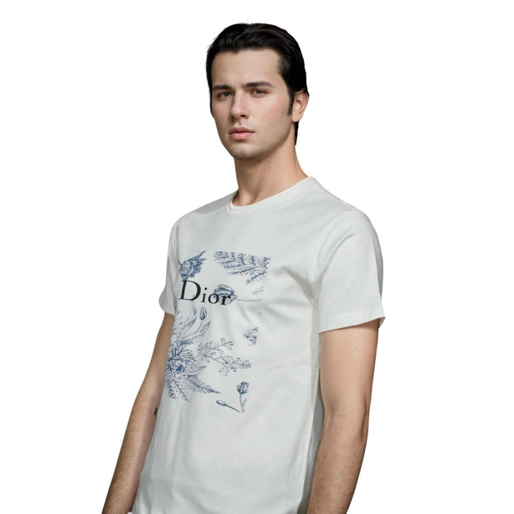 Dior White Premium Quality T-Shirt-2