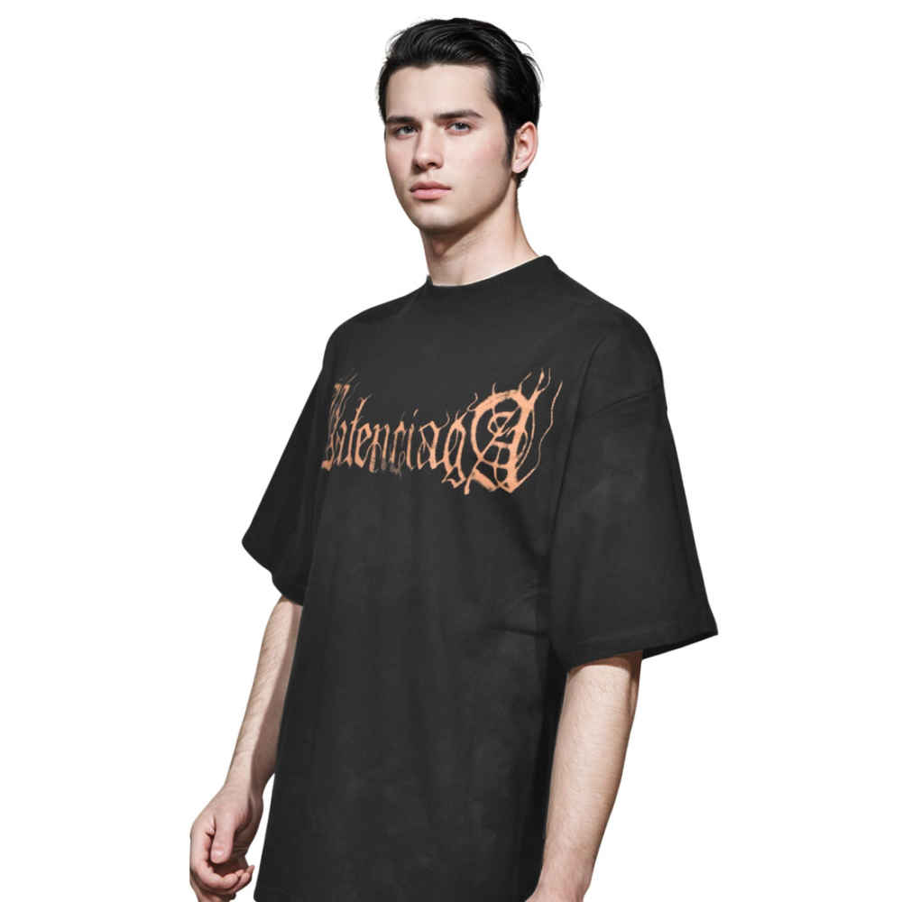 Balenciaga Black Premium Quality T-shirt-2