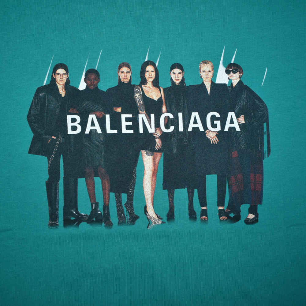 Balenciaga Green Premium Quality T-shirt-3