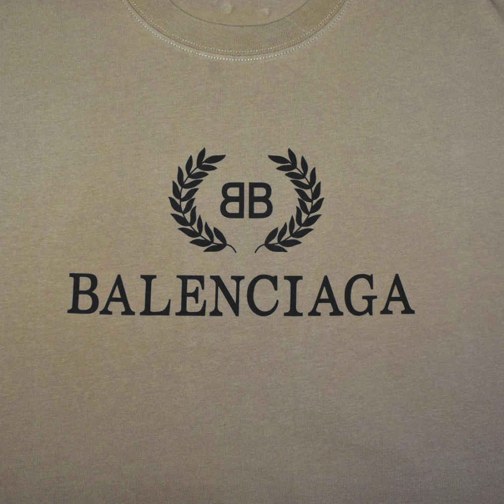 Balenciaga Brown Premium Quality T-shirt-3