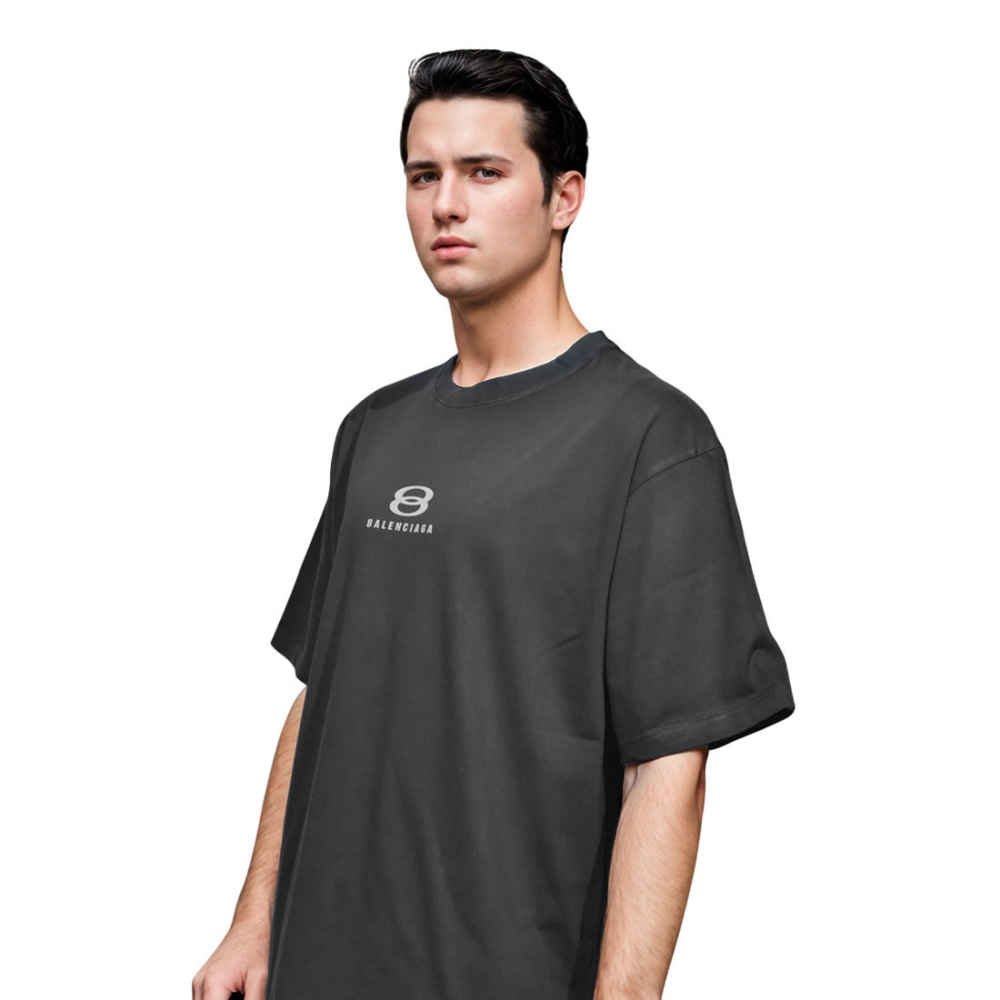 Balenciaga Black Premium Quality T-shirt-2