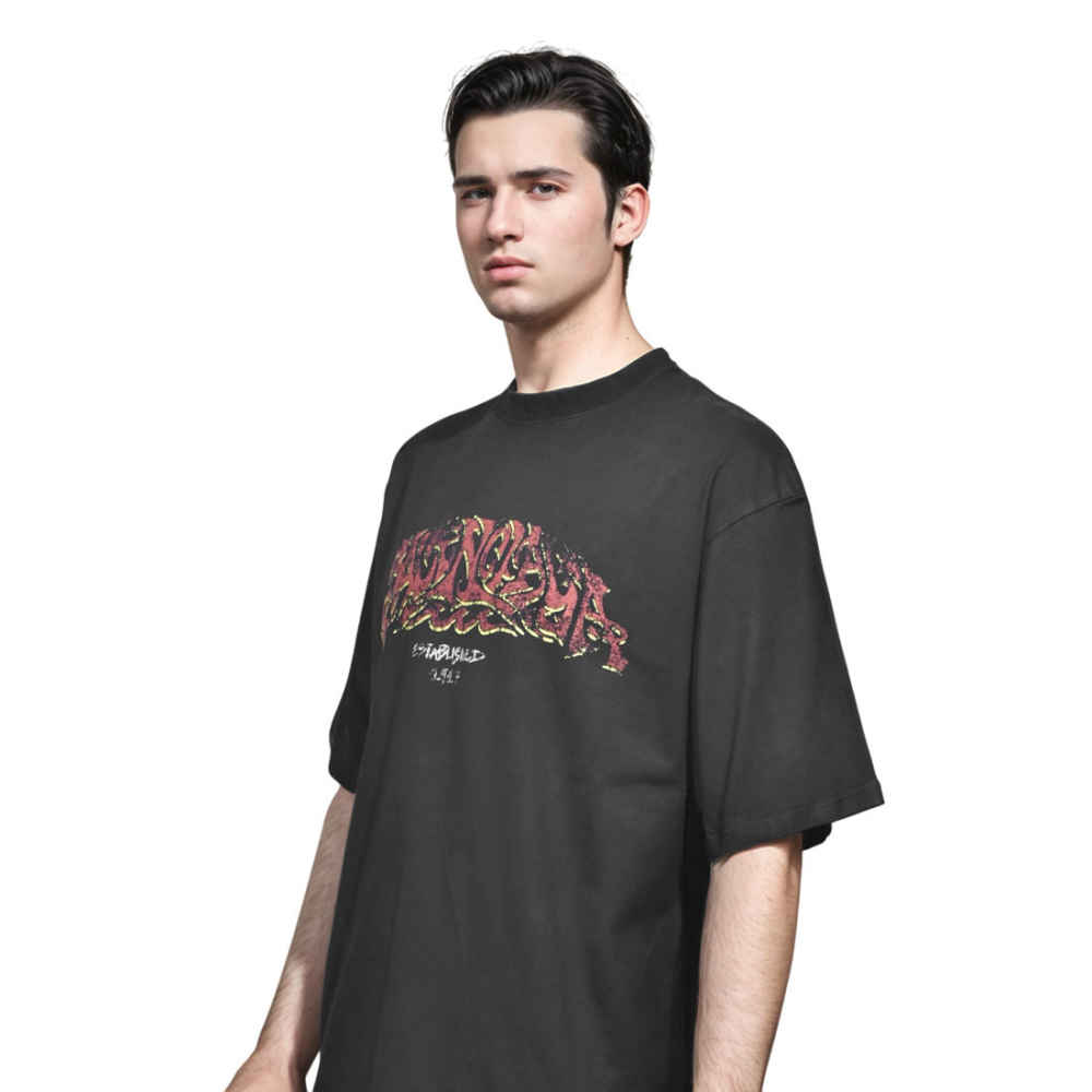 Balenciaga Black Premium Quality T-shirt-2