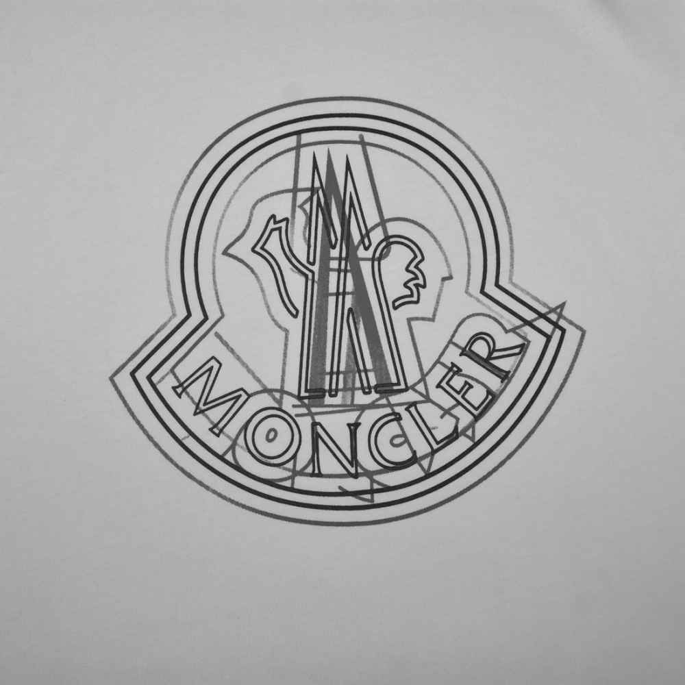 Moncler White Premium Quality T-shirt-3