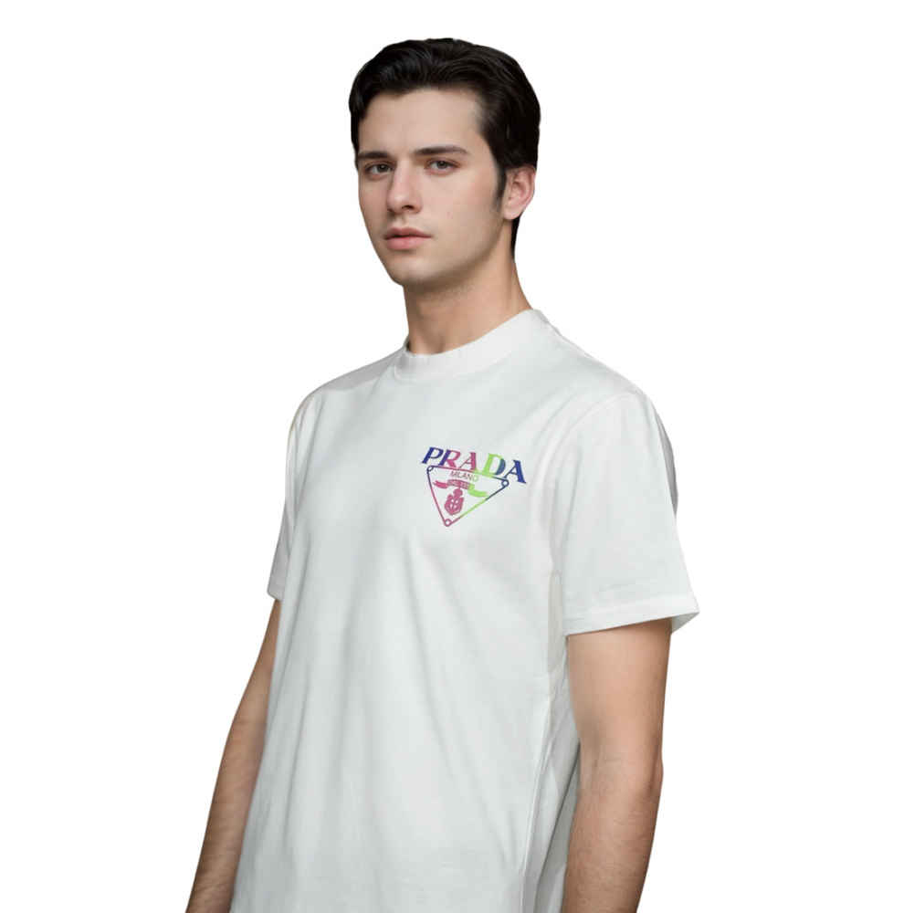 Prada White Premium Quality T-shirt-2