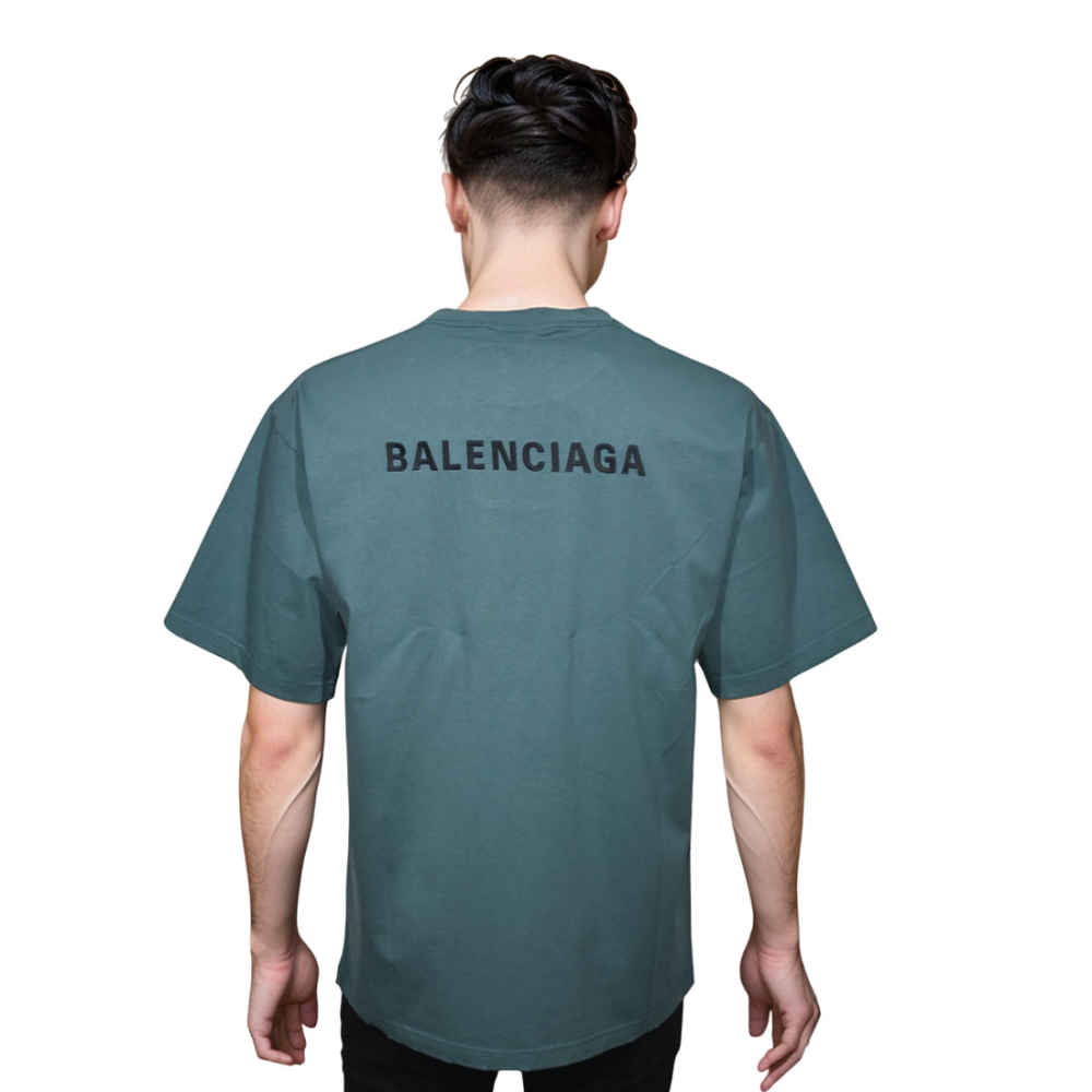 Balenciaga Blue Premium Quality T-shirt-1