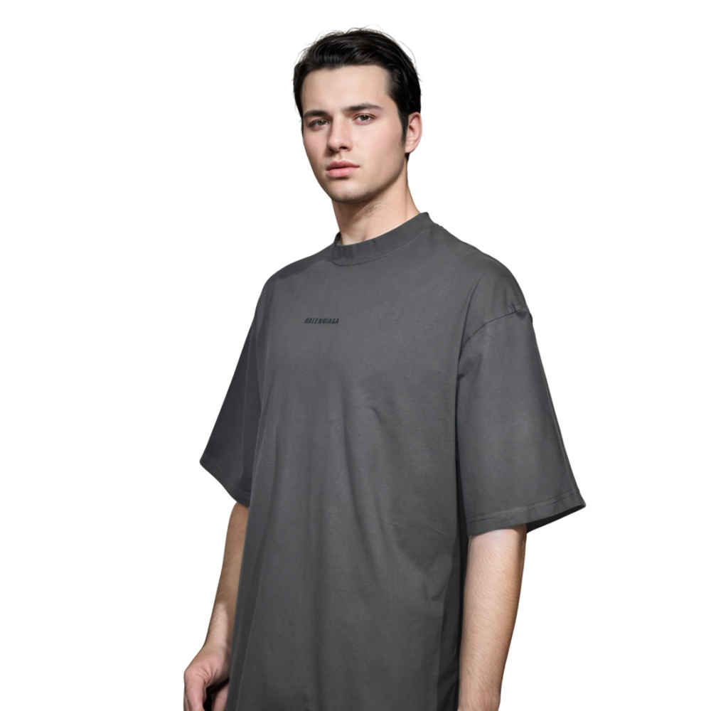 Balenciaga Grey Premium Quality T-shirt-2