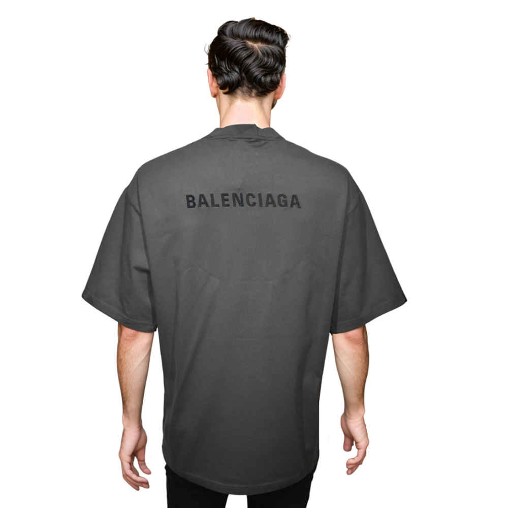 Balenciaga Grey Premium Quality T-shirt-1