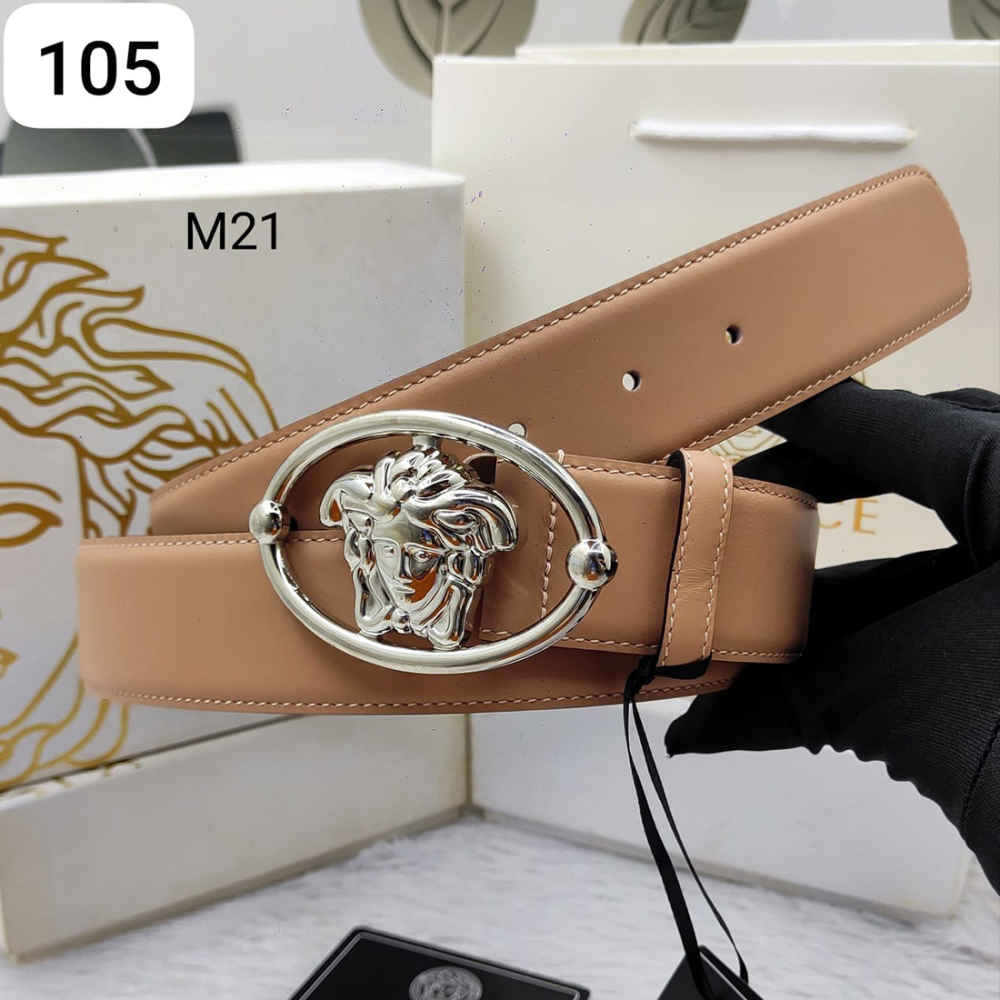 Versace Silver Premium Quality Leather Belt-thumb-0