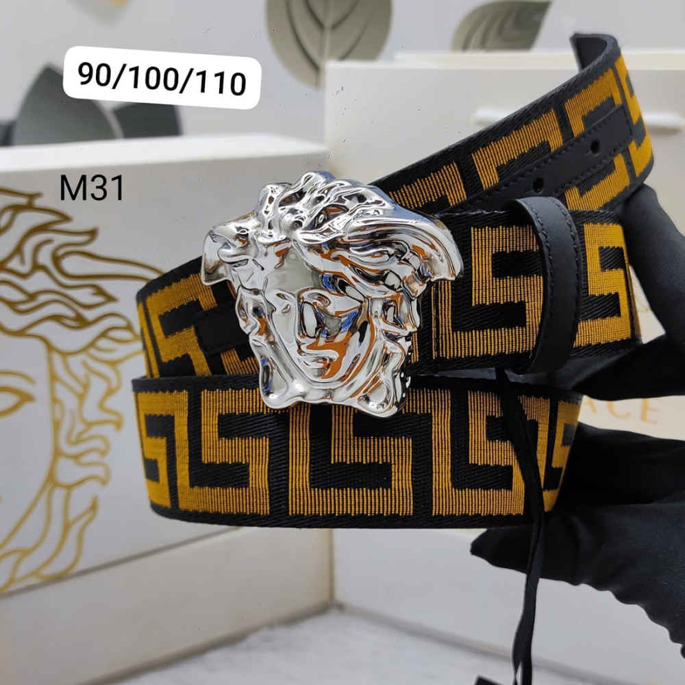 Versace Yellow Premium Quality Leather Belt-thumb-0